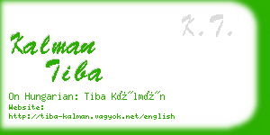 kalman tiba business card